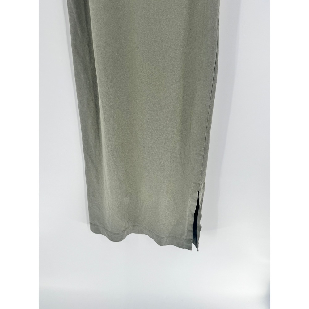 Everlane Cotton Pocket Midi Dress Womens XS Green Sleeveless Tank T-Shirt Dress - Picture 9 of 10